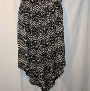Band of Gypsies Boho Asymmetric Print Culottes